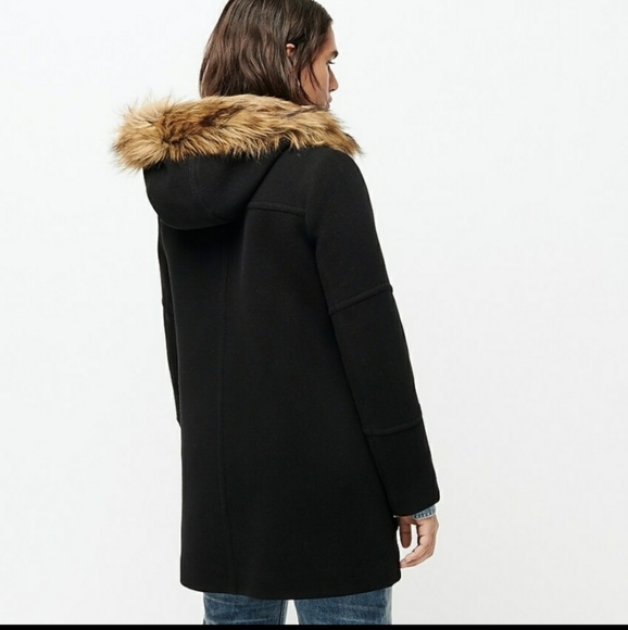 J. Crew Chateau Stadium Cloth Parka 0P Faux Fur - Picture 4 of 8